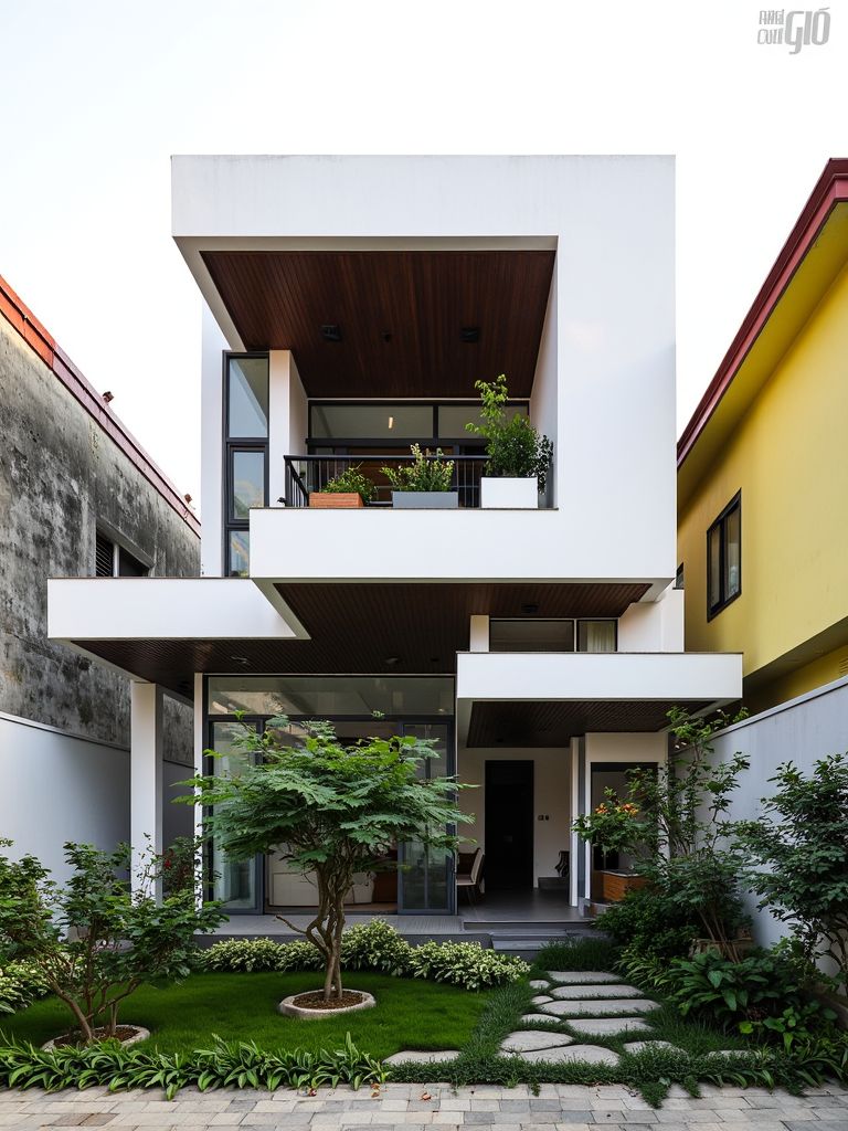 Courtyard of a steel-framed cultural building