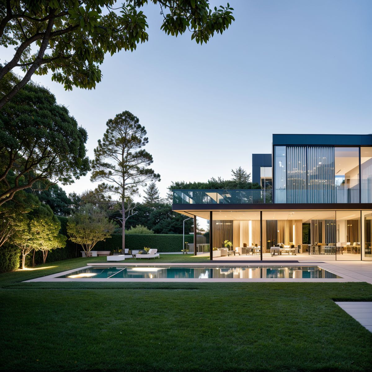 Modular home with pool